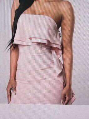 Pink strapless dress